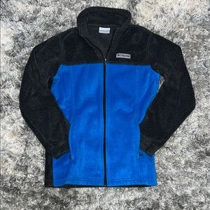 Kids Columbia Two-Tone Grey and Blue Fleece Jacket